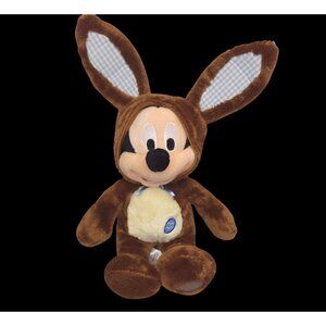 Disney Store Mickey Mouse Plush Bunny Costume Brown 16 in Soft Toy Authentic